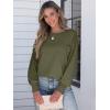 imageANRABESS Womens Long Sleeve Shirts Crewneck Oversized Tops Casual 2025 Fall Trendy TShirts Tee Blouse with Pockets ClothesArmy Green