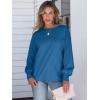 imageANRABESS Womens Long Sleeve Shirts Crewneck Oversized Tops Casual 2025 Fall Trendy TShirts Tee Blouse with Pockets ClothesDeep Blue