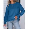 imageANRABESS Womens Long Sleeve Shirts Crewneck Oversized Tops Casual 2025 Fall Trendy TShirts Tee Blouse with Pockets ClothesDeep Blue
