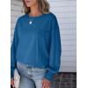 imageANRABESS Womens Long Sleeve Shirts Crewneck Oversized Tops Casual 2025 Fall Trendy TShirts Tee Blouse with Pockets ClothesDeep Blue
