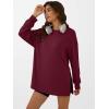 imageANRABESS Womens Long Sleeve T shirts Oversized Casual Workout Tunic tops Athletic Gym Shirts Basic Tees 2025 Fall OutfitsBurgundy