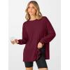 imageANRABESS Womens Long Sleeve T shirts Oversized Casual Workout Tunic tops Athletic Gym Shirts Basic Tees 2025 Fall OutfitsBurgundy