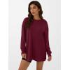 imageANRABESS Womens Long Sleeve T shirts Oversized Casual Workout Tunic tops Athletic Gym Shirts Basic Tees 2025 Fall OutfitsBurgundy
