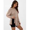 imageANRABESS Womens Long Sleeve T shirts Oversized Casual Workout Tunic tops Athletic Gym Shirts Basic Tees 2025 Fall OutfitsLight Brown
