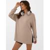imageANRABESS Womens Long Sleeve T shirts Oversized Casual Workout Tunic tops Athletic Gym Shirts Basic Tees 2025 Fall OutfitsLight Brown