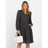 imageANRABESS Womens Long Sleeve V Neck MIdi Dresses Hollow Out Eyelet Casual Tiered 2025 Fall Beach Vacation Dress with PocketsBlack