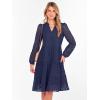 imageANRABESS Womens Long Sleeve V Neck MIdi Dresses Hollow Out Eyelet Casual Tiered 2025 Fall Beach Vacation Dress with PocketsNavy Blue