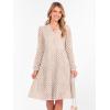 imageANRABESS Womens Long Sleeve V Neck MIdi Dresses Hollow Out Eyelet Casual Tiered 2025 Fall Beach Vacation Dress with PocketsParchment