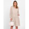 imageANRABESS Womens Long Sleeve V Neck MIdi Dresses Hollow Out Eyelet Casual Tiered 2025 Fall Beach Vacation Dress with PocketsParchment