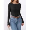 imageANRABESS Womens Thermal Shirts Builtin Bra Long Sleeve Tops Boat Neck Fleece Slim Fitted Basic Tee 2025 Fall Winter OutfitsBlack