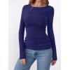 imageANRABESS Womens Thermal Shirts Builtin Bra Long Sleeve Tops Boat Neck Fleece Slim Fitted Basic Tee 2025 Fall Winter OutfitsNavy Blue