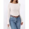 imageANRABESS Womens Thermal Shirts Builtin Bra Long Sleeve Tops Boat Neck Fleece Slim Fitted Basic Tee 2025 Fall Winter OutfitsParchment