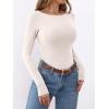 imageANRABESS Womens Thermal Shirts Builtin Bra Long Sleeve Tops Boat Neck Fleece Slim Fitted Basic Tee 2025 Fall Winter OutfitsParchment
