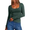 imageANRABESS Women Long Sleeve Thermal Top Scoop Neck Slim Fit Fleece Shirts Basic Tee Casual 2025 Fall Winter Warm UndershirtsDeep Green