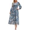 Floral Blue Apricot