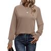 imageANRABESS Womens Long Sleeve Shirts Crewneck Casual Loose Tunic Tops Dressy Work Blouses Fall Fashion Clothes 2025Khaki