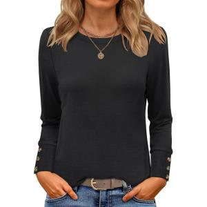 imageANRABESS Long Sleeve Shirts for Women Crewneck Basic Tee Striped Tops 2025 Fall Casual Loose Fit T Shirts Fashion OutfitsBlack