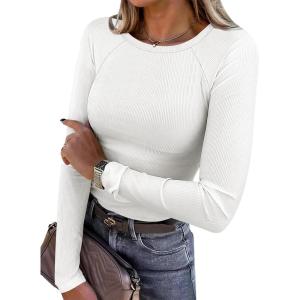 imageANRABESS Women Long Sleeve Shirts Ribbed Knit Slim Fitted Tops Casual Basic Tight Tee TShirts 2025 Fall Underscrubs LayerWhite