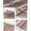 imageANRABESS 2 Piece Lounge Sets for Women Turtleneck Pajama Knit Long Sleeve Tops Pants Matching Pj Set Casual 2025 Fall ClothesTan