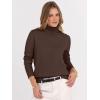 imageANRABESS Turtleneck Sweaters for Women 2025 Fall Long Sleeve Dressy Casual Soft Knitted Button Basic Pullover Tops OutfitsChocola