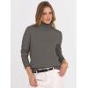 imageANRABESS Turtleneck Sweaters for Women 2025 Fall Long Sleeve Dressy Casual Soft Knitted Button Basic Pullover Tops OutfitsGrey Khaki