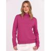 imageANRABESS Turtleneck Sweaters for Women 2025 Fall Long Sleeve Dressy Casual Soft Knitted Button Basic Pullover Tops OutfitsHot Pink