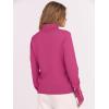 imageANRABESS Turtleneck Sweaters for Women 2025 Fall Long Sleeve Dressy Casual Soft Knitted Button Basic Pullover Tops OutfitsHot Pink
