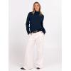 imageANRABESS Turtleneck Sweaters for Women 2025 Fall Long Sleeve Dressy Casual Soft Knitted Button Basic Pullover Tops OutfitsNavy Blue