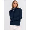 imageANRABESS Turtleneck Sweaters for Women 2025 Fall Long Sleeve Dressy Casual Soft Knitted Button Basic Pullover Tops OutfitsNavy Blue
