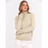 imageANRABESS Turtleneck Sweaters for Women 2025 Fall Long Sleeve Dressy Casual Soft Knitted Button Basic Pullover Tops OutfitsParchment