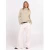 imageANRABESS Turtleneck Sweaters for Women 2025 Fall Long Sleeve Dressy Casual Soft Knitted Button Basic Pullover Tops OutfitsParchment