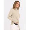 imageANRABESS Turtleneck Sweaters for Women 2025 Fall Long Sleeve Dressy Casual Soft Knitted Button Basic Pullover Tops OutfitsParchment
