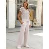 imageANRABESS Women 2 Piece Lounge Sets Crochet Knit Sweater Vest Wide Leg Pants Summer Casual Travel Matching Outfits ClothesBeige
