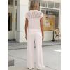 imageANRABESS Women 2 Piece Lounge Sets Crochet Knit Sweater Vest Wide Leg Pants Summer Casual Travel Matching Outfits ClothesBeige