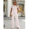 imageANRABESS Women 2 Piece Lounge Sets Crochet Knit Sweater Vest Wide Leg Pants Summer Casual Travel Matching Outfits ClothesBeige