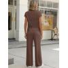 imageANRABESS Women 2 Piece Lounge Sets Crochet Knit Sweater Vest Wide Leg Pants Summer Casual Travel Matching Outfits ClothesBrown