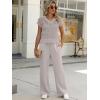 imageANRABESS Women 2 Piece Lounge Sets Crochet Knit Sweater Vest Wide Leg Pants Summer Casual Travel Matching Outfits ClothesLight Khaki