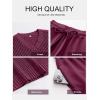 imageANRABESS Women 2 Piece Lounge Sets Crochet Knit Sweater Vest Wide Leg Pants Summer Casual Travel Matching Outfits ClothesPurple Red