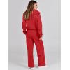 imageANRABESS Women 2 Piece Outfits 2025 Fall Fashion Airport Wide Leg Pants Lounge Set Leisure Travel Vacation Clothes SweatsuitsBright Red