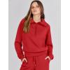 imageANRABESS Women 2 Piece Outfits 2025 Fall Fashion Airport Wide Leg Pants Lounge Set Leisure Travel Vacation Clothes SweatsuitsBright Red