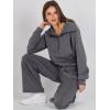 imageANRABESS Women 2 Piece Outfits 2025 Fall Fashion Airport Wide Leg Pants Lounge Set Leisure Travel Vacation Clothes SweatsuitsDark Grey