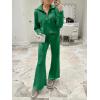 imageANRABESS Women 2 Piece Outfits 2025 Fall Fashion Airport Wide Leg Pants Lounge Set Leisure Travel Vacation Clothes SweatsuitsGreen