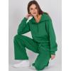 imageANRABESS Women 2 Piece Outfits 2025 Fall Fashion Airport Wide Leg Pants Lounge Set Leisure Travel Vacation Clothes SweatsuitsGreen