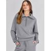 imageANRABESS Women 2 Piece Outfits 2025 Fall Fashion Airport Wide Leg Pants Lounge Set Leisure Travel Vacation Clothes SweatsuitsGrey