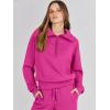 imageANRABESS Women 2 Piece Outfits 2025 Fall Fashion Airport Wide Leg Pants Lounge Set Leisure Travel Vacation Clothes SweatsuitsHot Pink