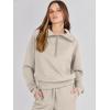 imageANRABESS Women 2 Piece Outfits 2025 Fall Fashion Airport Wide Leg Pants Lounge Set Leisure Travel Vacation Clothes SweatsuitsLight Khaki