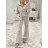 imageANRABESS Women 2 Piece Outfits 2025 Fall Fashion Airport Wide Leg Pants Lounge Set Leisure Travel Vacation Clothes SweatsuitsLight Khaki