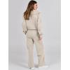 imageANRABESS Women 2 Piece Outfits 2025 Fall Fashion Airport Wide Leg Pants Lounge Set Leisure Travel Vacation Clothes SweatsuitsLight Khaki