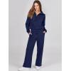 imageANRABESS Women 2 Piece Outfits 2025 Fall Fashion Airport Wide Leg Pants Lounge Set Leisure Travel Vacation Clothes SweatsuitsNavy Blue