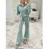 imageANRABESS Women 2 Piece Outfits 2025 Fall Fashion Airport Wide Leg Pants Lounge Set Leisure Travel Vacation Clothes SweatsuitsPea Green